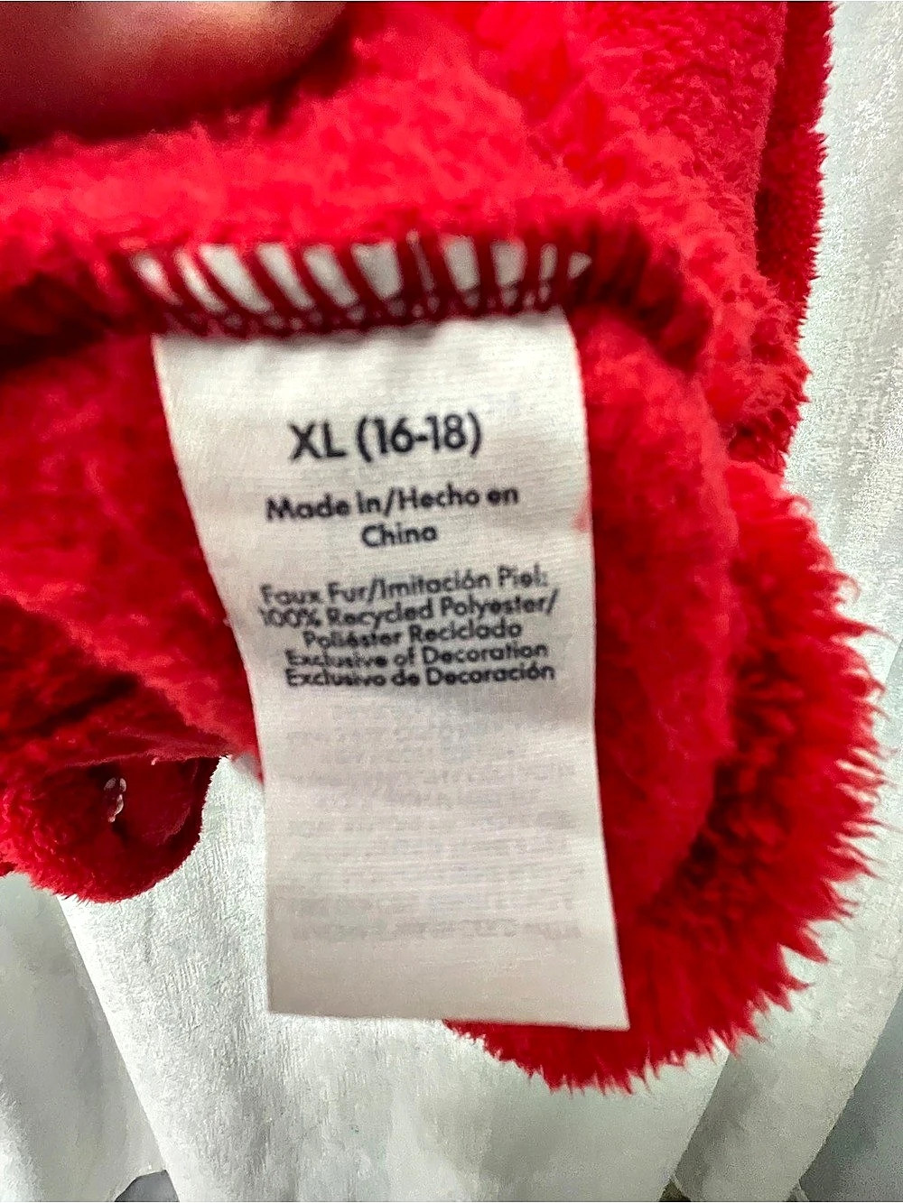 No Boundaries Red Fleece Pullover Women’s  XL (16-18) Like New - Picture 4 of 5